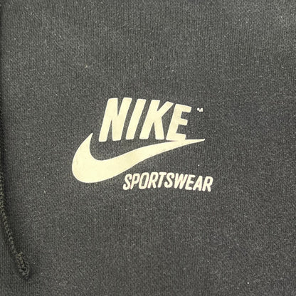 NIKE Sports Wear Full Zip Hoodie Unisex Sz L Black/White (Pre-Owned)