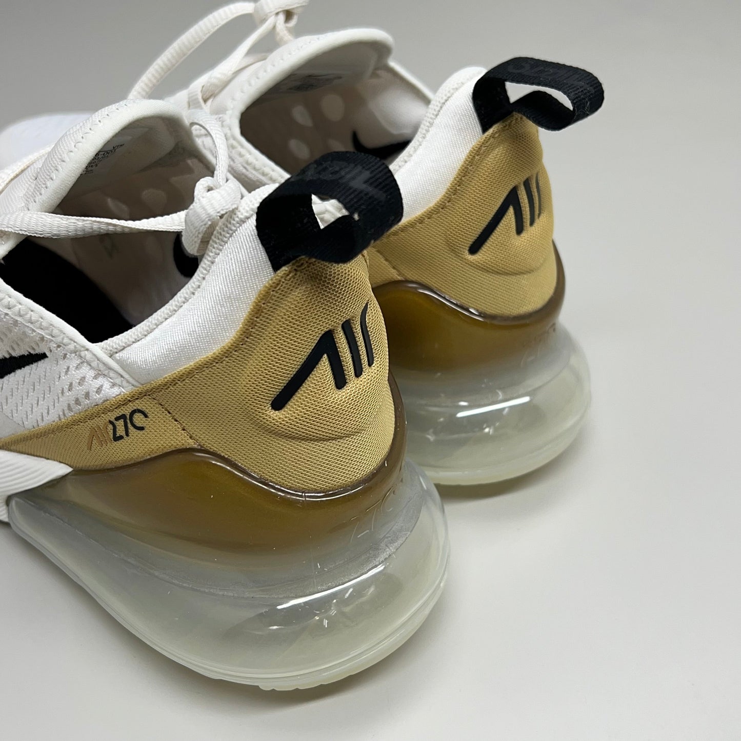 NIKE W Air Max 270 Mesh Sneakers Women's Sz 8 White Gold DZ77736 001 New Other