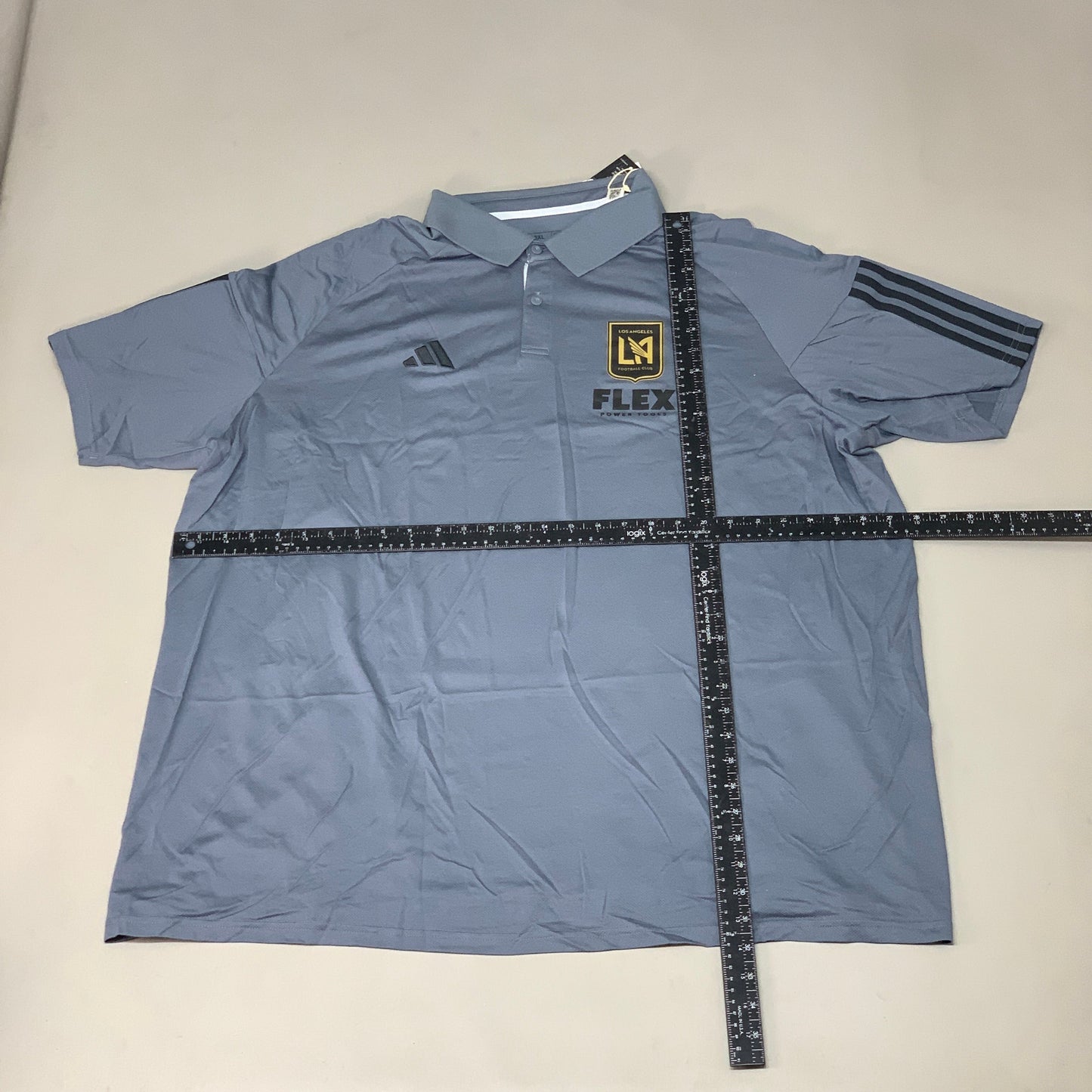 ADIDAS Los Angeles Football Club Training Polo Short Sleeve Grey 3XL 23709685