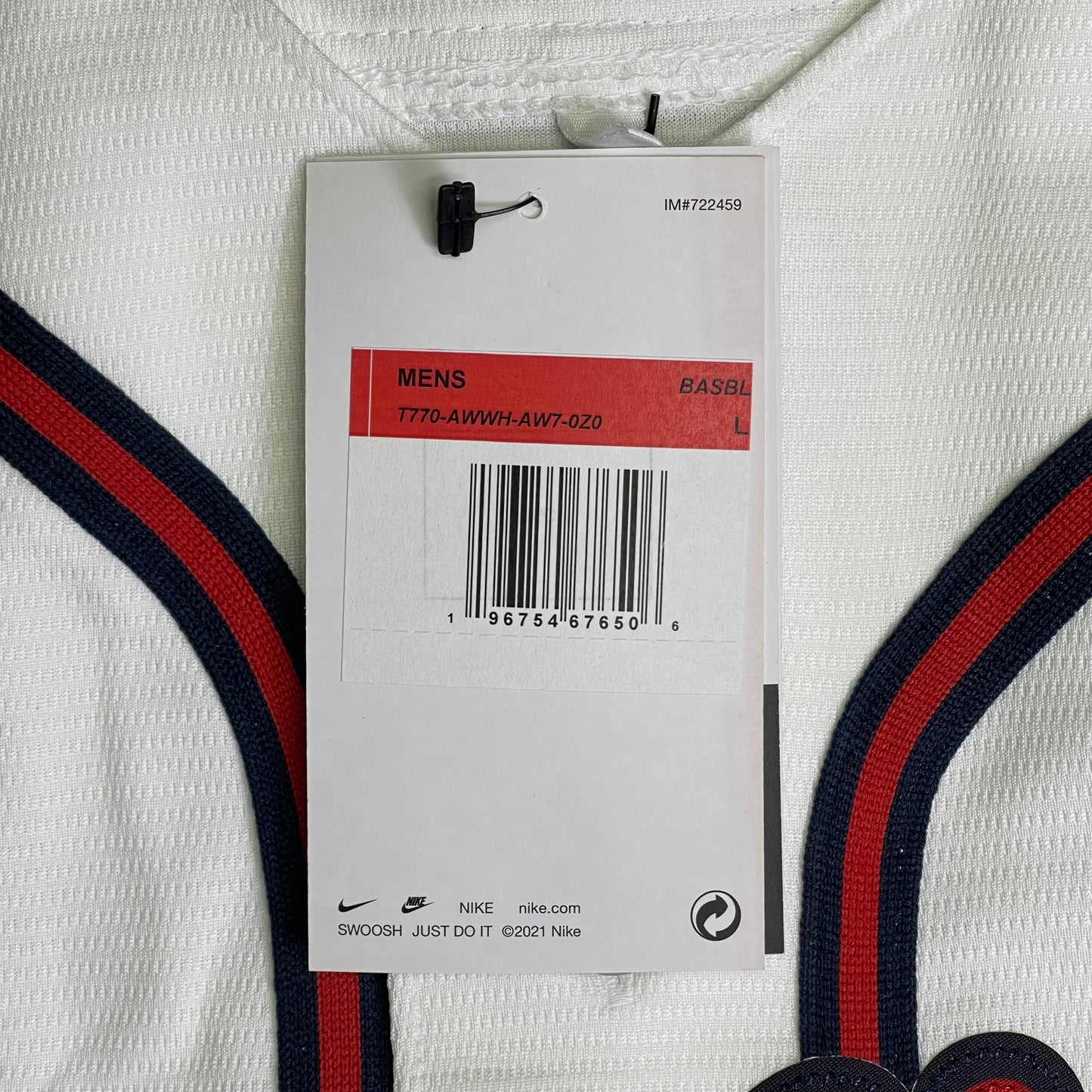 NIKE Atlanta Braves Jersey, #28 Matt Olson, Genuine MLB Merchandise L White w/ Red T770-AWWH-AW7-0Z0