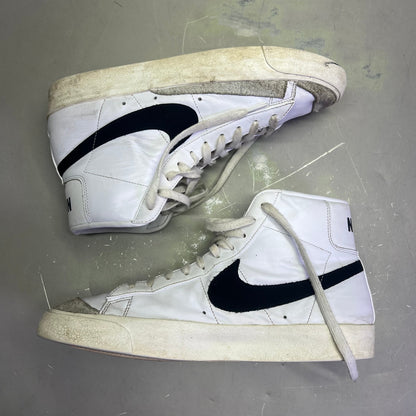 NIKE Blazer High Mid '77 Vintage Shoes Men's Sz 11.5 White/Black (Pre-Owned)