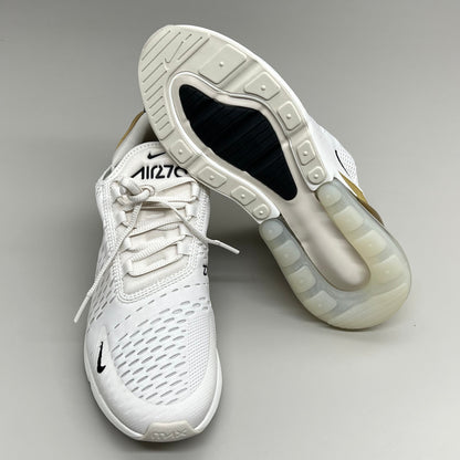 NIKE W Air Max 270 Mesh Sneakers Women's Sz 8 White Gold DZ77736 001 New Other